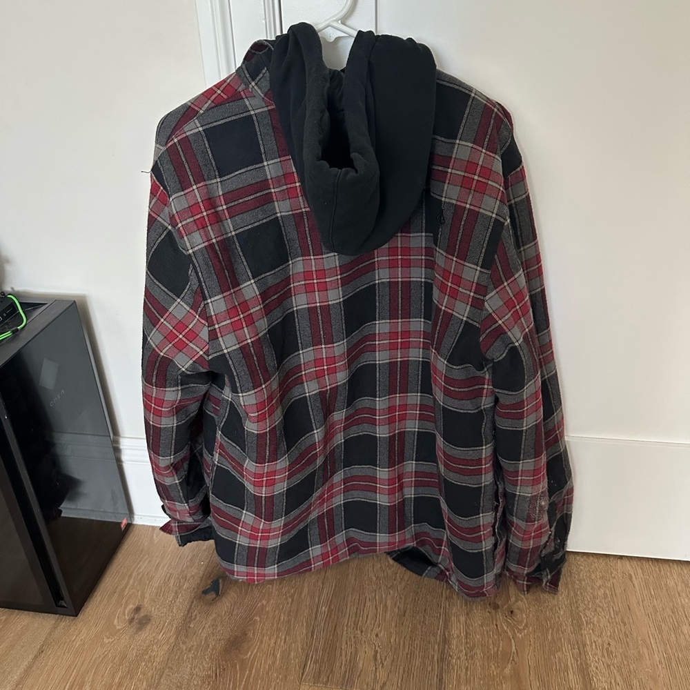 Plaid Black and Red Men's Jacket - Picture 3 of 3